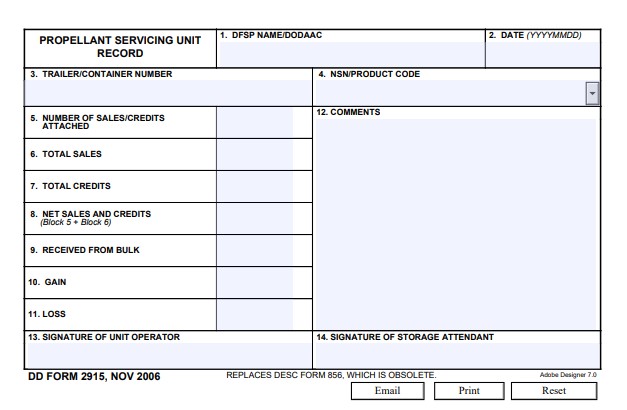 DD Form 2915 form preview