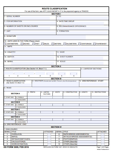 DD Form 3009 form preview