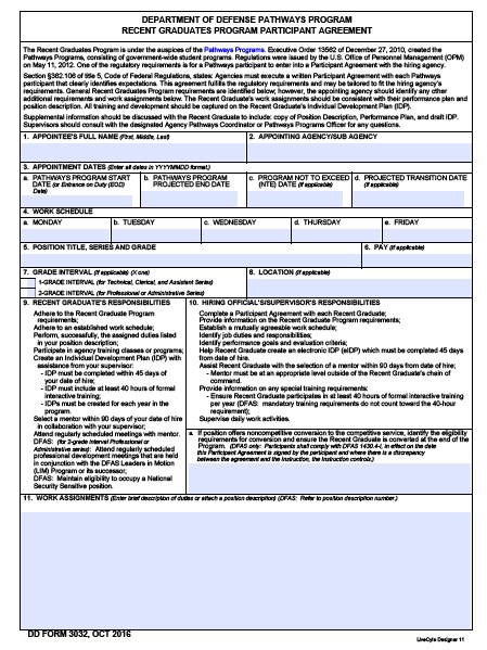 DD Form 3032 form preview