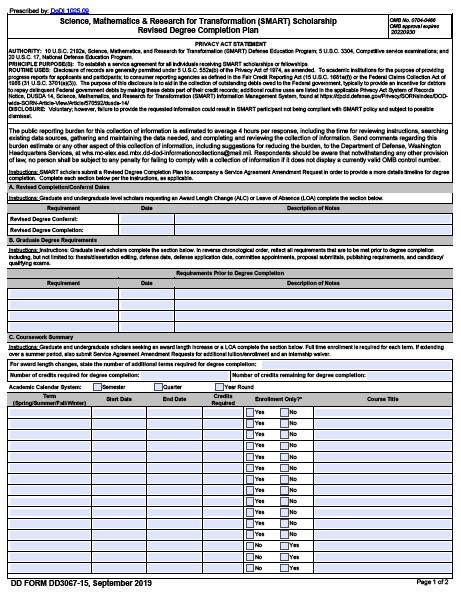 DD Form 3067-15 form preview
