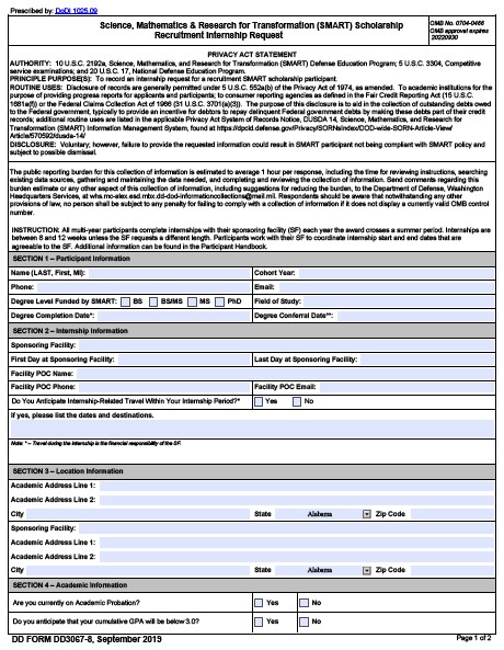 DD Form 3067-8 form preview