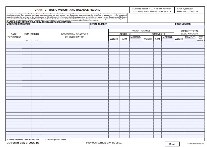DD Form 365-3 form preview